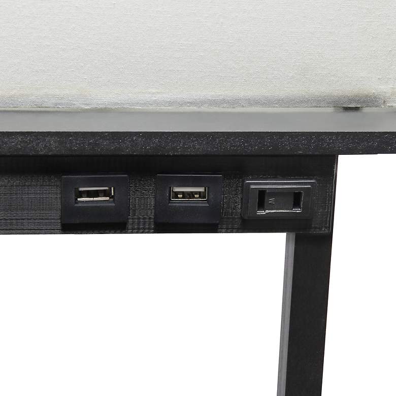 Image 6 Simple Designs 62 1/2" USB and Outlet Black Etagere Floor Lamp more views