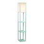 2_Simple Designs 62 3/4" Aqua Blue 3-Shelf Etagere Floor Lamp more views