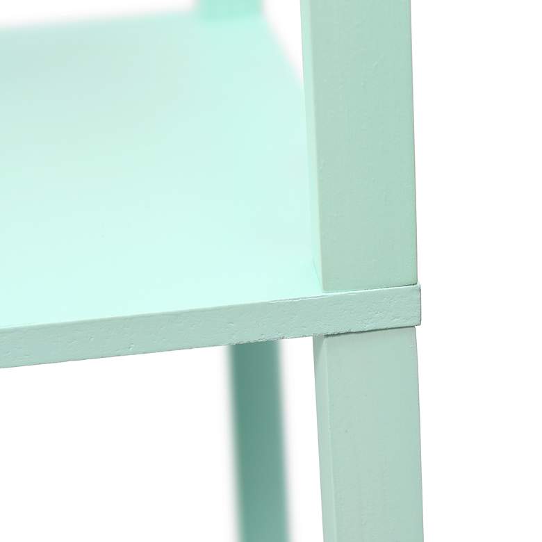 Image 4 Simple Designs 62 3/4" Aqua Blue 3-Shelf Etagere Floor Lamp more views