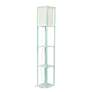 5_Simple Designs 62 3/4" Aqua Blue 3-Shelf Etagere Floor Lamp more views