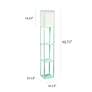Simple Designs 62 3/4" Aqua Blue 3-Shelf Etagere Floor Lamp