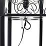 Simple Designs 62 3/4" Black Etagere Wine Shelf Floor Lamp