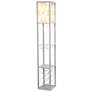 2_Simple Designs 62 3/4" Gray Etagere Wine Shelf Floor Lamp