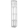 3_Simple Designs 62 3/4" Gray Etagere Wine Shelf Floor Lamp more views