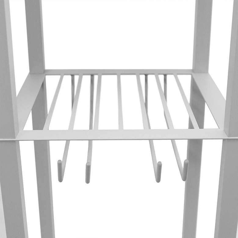 Image 5 Simple Designs 62 3/4" Gray Etagere Wine Shelf Floor Lamp more views