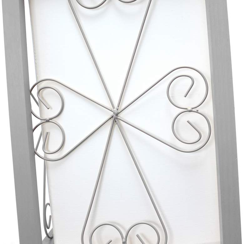 Image 6 Simple Designs 62 3/4" Gray Etagere Wine Shelf Floor Lamp more views