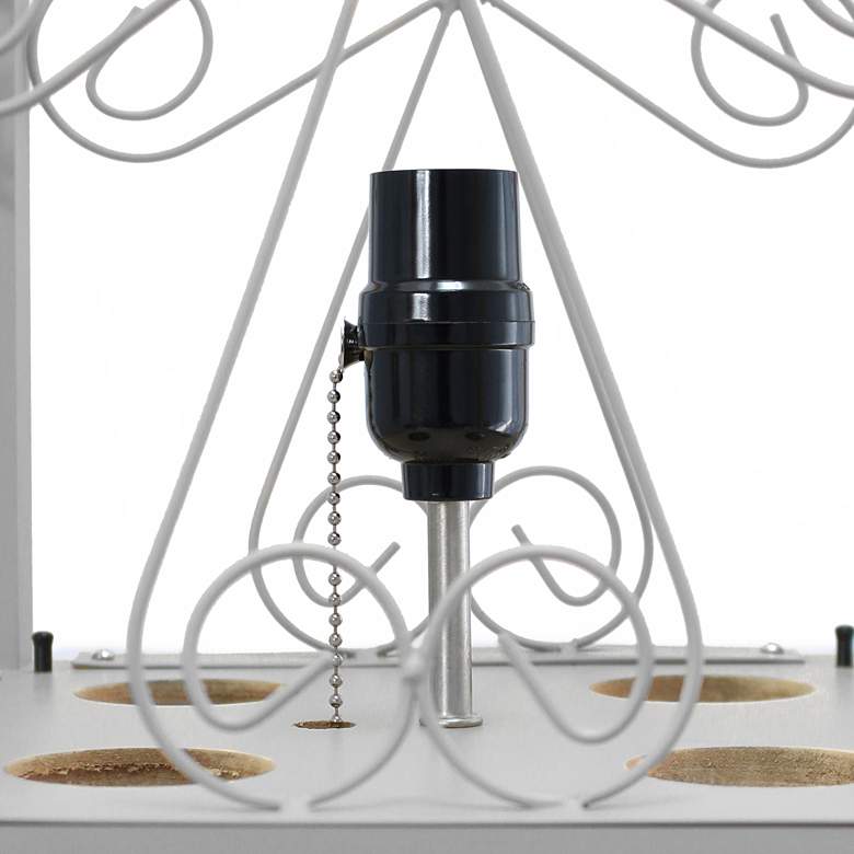 Image 7 Simple Designs 62 3/4" Gray Etagere Wine Shelf Floor Lamp more views
