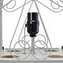 Simple Designs 62 3/4" Gray Etagere Wine Shelf Floor Lamp