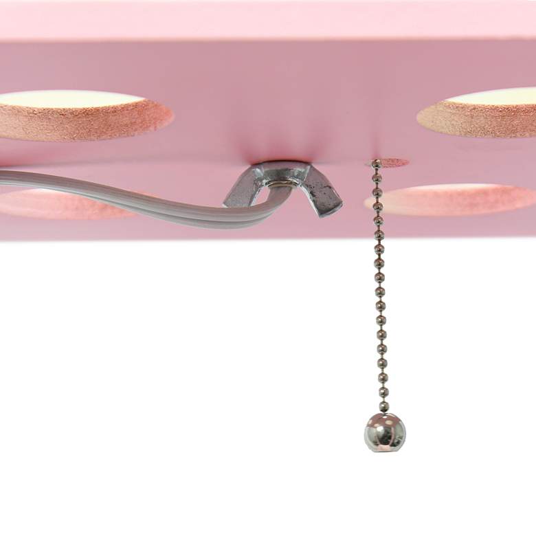 Image 3 Simple Designs 62 3/4 inch Light Pink 3-Shelf Etagere Floor Lamp more views