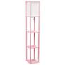 6_Simple Designs 62 3/4" Light Pink 3-Shelf Etagere Floor Lamp more views