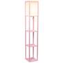 7_Simple Designs 62 3/4" Light Pink 3-Shelf Etagere Floor Lamp more views