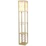 2_Simple Designs 62 3/4" Tan Etagere Wine Shelf Floor Lamp