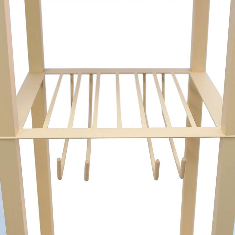 Image 5 Simple Designs 62 3/4" Tan Etagere Wine Shelf Floor Lamp more views