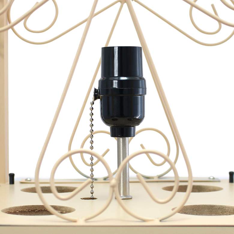 Image 7 Simple Designs 62 3/4" Tan Etagere Wine Shelf Floor Lamp more views