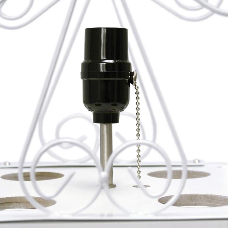 Image 6 Simple Designs 62 3/4 inch White Etagere Wine Shelf Floor Lamp more views