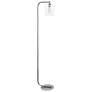 Simple Designs 63" High Modern Clear Glass and Chrome Floor Lamp