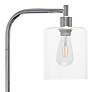3_Simple Designs 63" High Modern Clear Glass and Chrome Floor Lamp more views