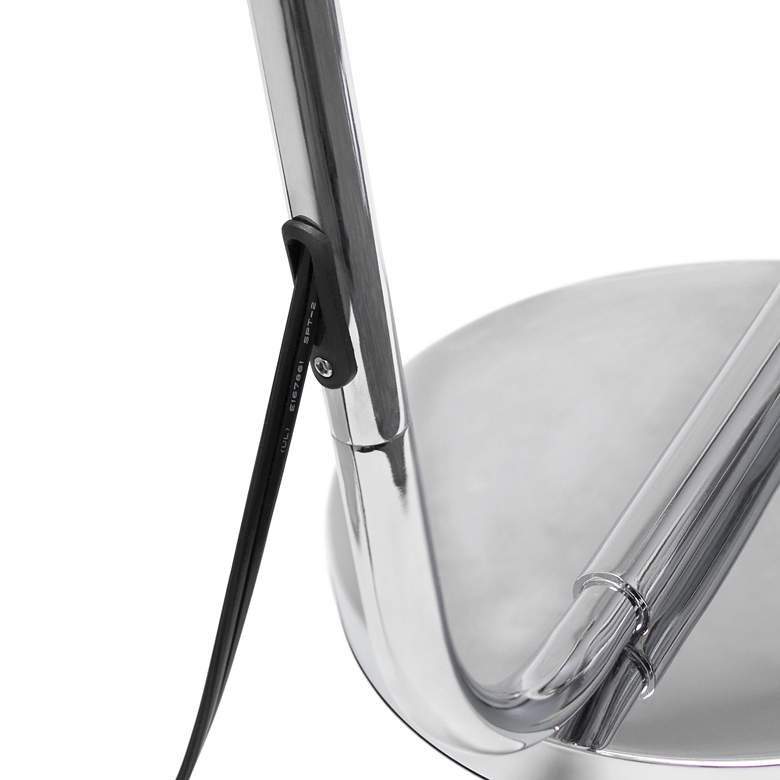 Image 5 Simple Designs 63" High Modern Clear Glass and Chrome Floor Lamp more views