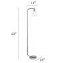 Simple Designs 63" High Modern Clear Glass and Chrome Floor Lamp