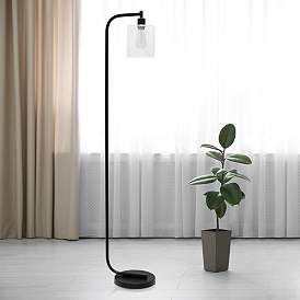 Image1 of Simple Designs 63" Modern Black Iron Floor Lamp