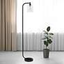 Simple Designs 63" Modern Black Iron Floor Lamp