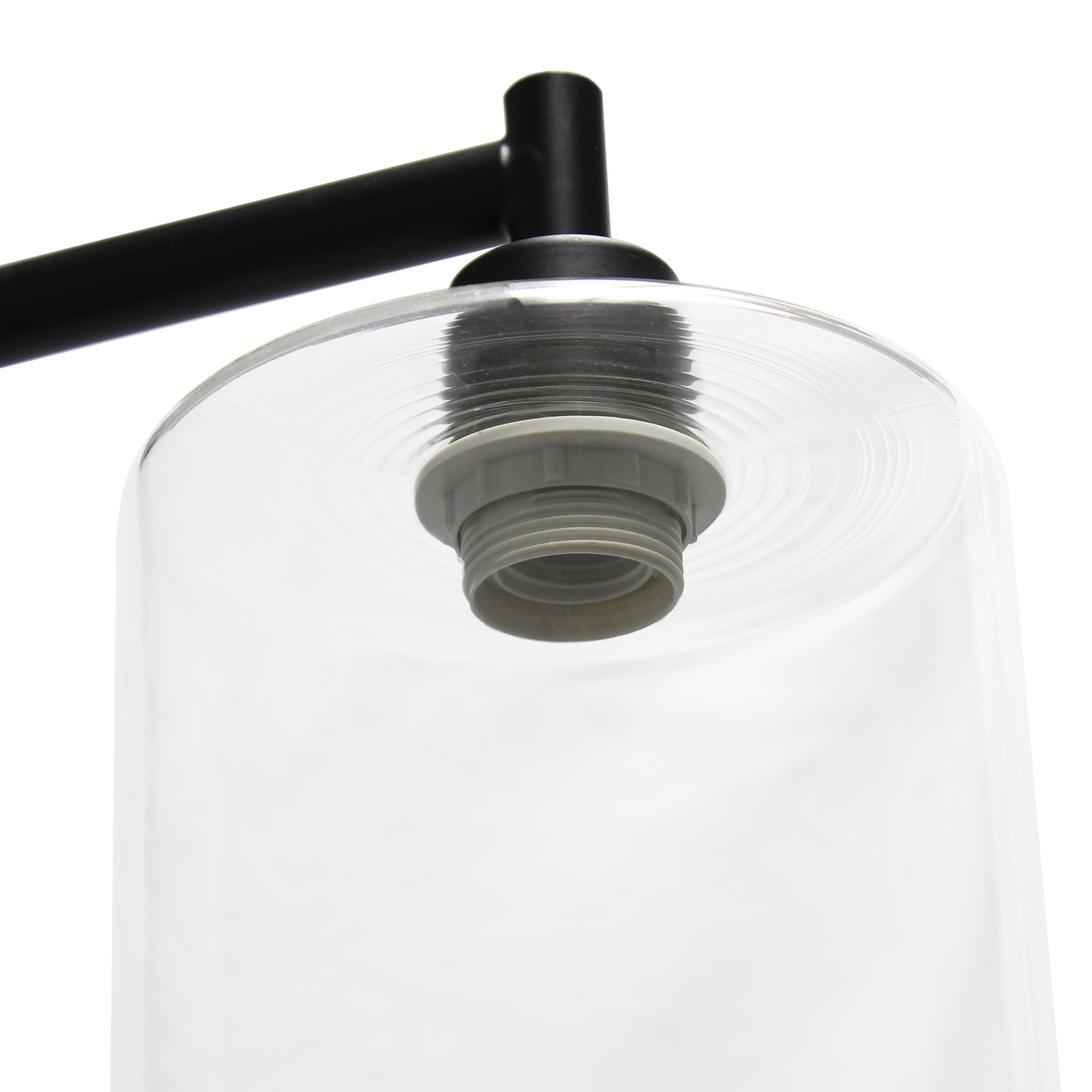 Simple Designs 63" Modern Black Iron Floor Lamp