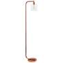 Simple Designs 63" Modern Clear Glass and Rose Gold Floor Lamp