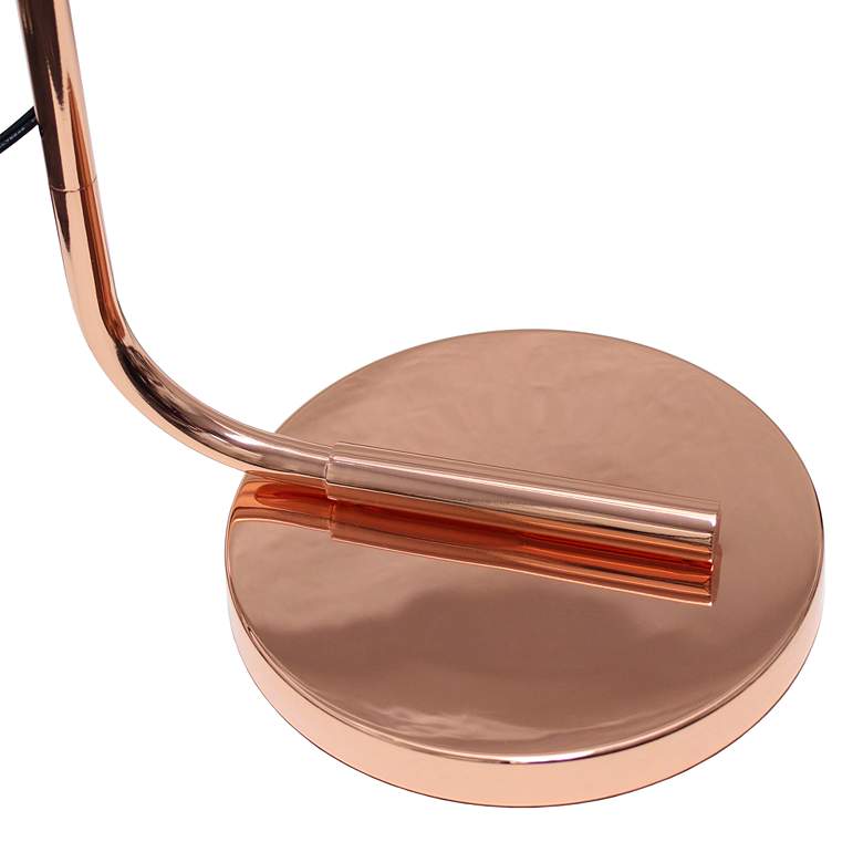Image 6 Simple Designs 63" Modern Clear Glass and Rose Gold Floor Lamp more views