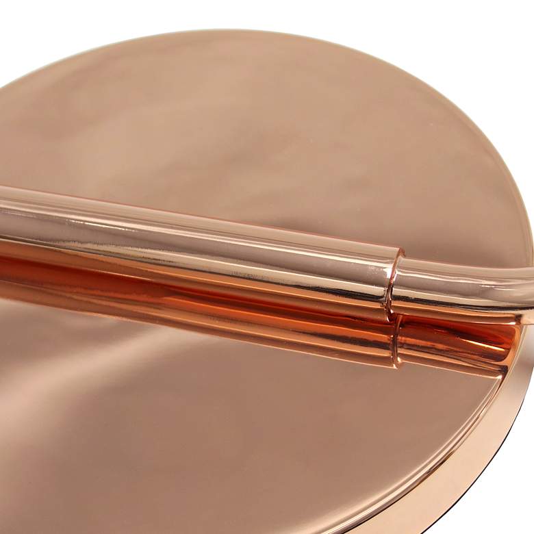 Image 7 Simple Designs 63" Modern Clear Glass and Rose Gold Floor Lamp more views