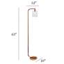 Simple Designs 63" Modern Clear Glass and Rose Gold Floor Lamp