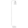 Simple Designs 63" Modern Clear Glass and White Floor Lamp