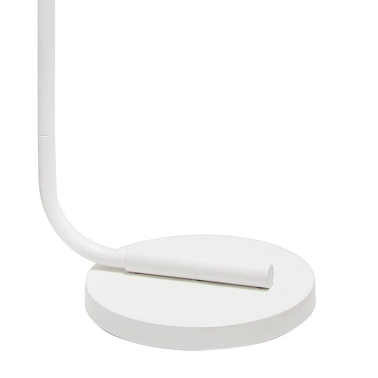 Image 4 Simple Designs 63" Modern Clear Glass and White Floor Lamp more views