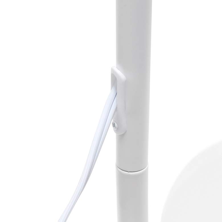 Image 5 Simple Designs 63" Modern Clear Glass and White Floor Lamp more views
