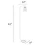 Simple Designs 63" Modern Clear Glass and White Floor Lamp