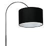 Simple Designs 66" Black Shade Brushed Nickel Modern Arc Floor Lamp in scene