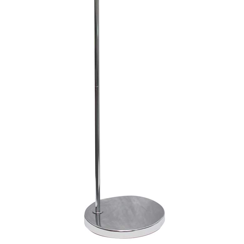 Image 4 Simple Designs 66" Black Shade Brushed Nickel Modern Arc Floor Lamp more views