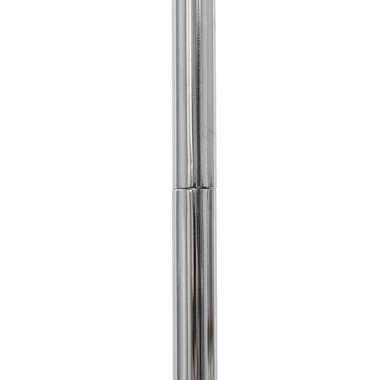 Image 6 Simple Designs 66" Black Shade Brushed Nickel Modern Arc Floor Lamp more views