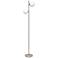 Simple Designs 66" High Brushed Nickel 2-Light Tree Floor Lamp