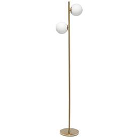 Image2 of Simple Designs 66" High Modern Gold 2-Light Tree Floor Lamp