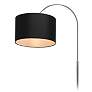 2_Simple Designs 66" Nickel Arched Floor Lamp with Black Shade, w/ LED B more views
