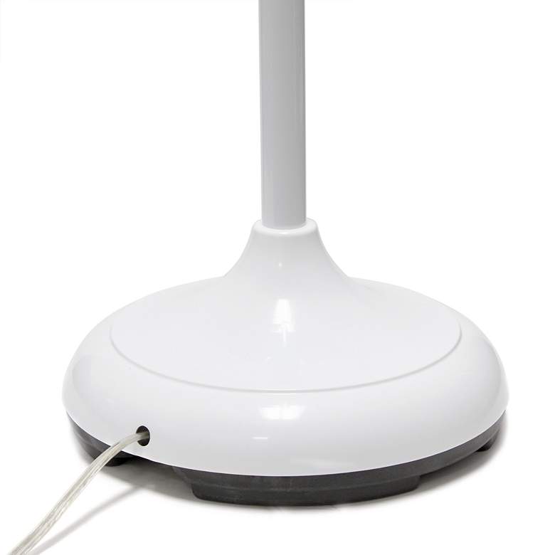 Image 5 Simple Designs 67" White and Gray Shades Modern Gooseneck Floor Lamp more views