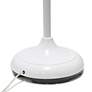 5_Simple Designs 67" White and Gray Shades Modern Gooseneck Floor Lamp more views