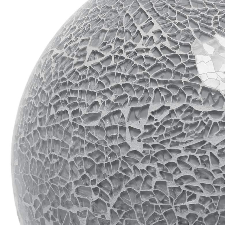 Image 7 Simple Designs 7 3/4" High Gray Mosaic Ceramic Ball Accent Table Lamp more views