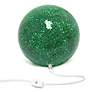 Simple Designs 7 3/4" High Green Mosaic Ceramic Ball Accent Table Lamp