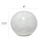 Simple Designs 7 3/4" High White Mosaic Ceramic Ball Accent Table Lamp