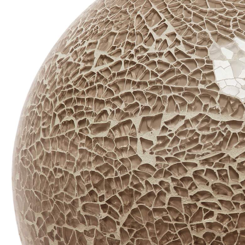 Image 6 Simple Designs 7 3/4 inchH Champagne Mosaic Ceramic Ball Accent Table Lamp more views