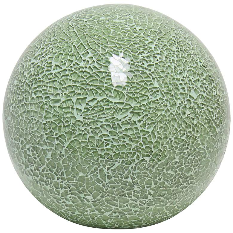 Image 3 Simple Designs 7 3/4"H Mosaic Sage Green Ball Accent Lamp