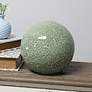 2_Simple Designs 7 3/4"H Mosaic Sage Green Ball Accent Lamp