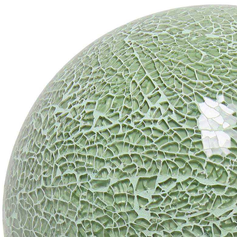 Image 4 Simple Designs 7 3/4"H Mosaic Sage Green Ball Accent Lamp more views