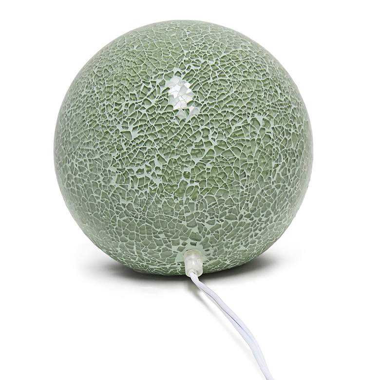 Image 7 Simple Designs 7 3/4"H Mosaic Sage Green Ball Accent Lamp more views